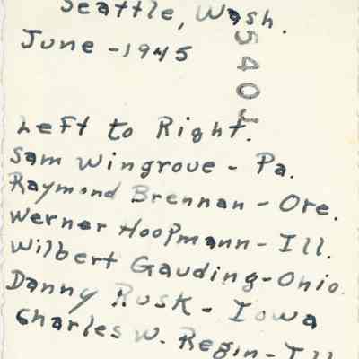 Reverse side of photograph.