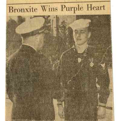 John Liller Receiving Purple Heart