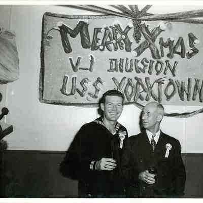 Christmas Celebrations on the USS Yorktown (CVA-10).