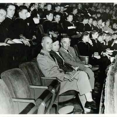 Captain McKechnie attending a performance.