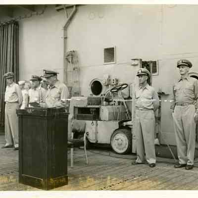First Orders of Captain Gerald Huff of the USS Yorktown (CVA-10)