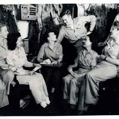 Nurses in the Ready Room of the USS Yorktown
