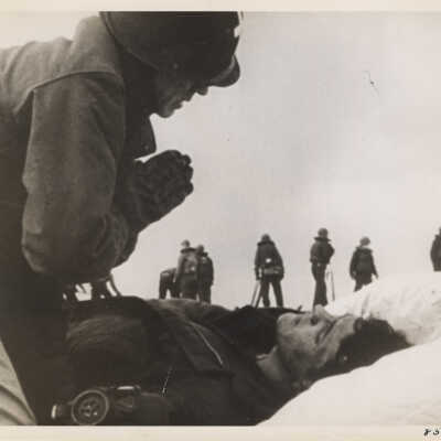 Father Joseph O'Callahan Administers Last Rites on USS Franklin (CV-13)
