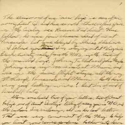 Part of a Letter Sent from Elisha "Smokey" Stover to his Brother, Undated