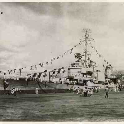 Portside View of Repaired USS Laffey (DD-724) in Hawaii