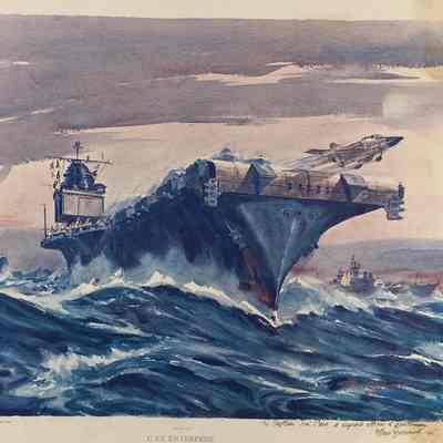 "USS Enterprise" Inscribed Print