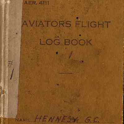 Aviators Flight Log Book of Gerald Hennesy (1942-1944)