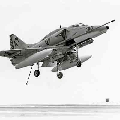A-4 Skyhawk Landing on The USS Yorktown (CVS-10)