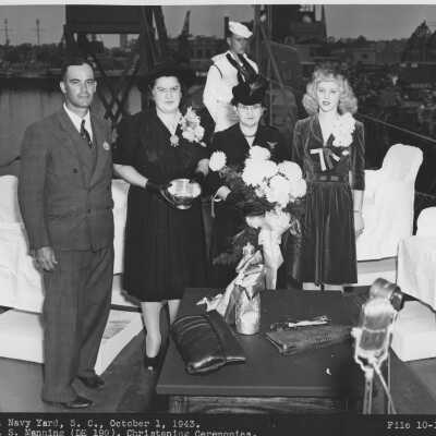 USS Manning (DE-199) Christening