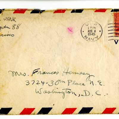 Envelope addressed to Frances Hennesy
