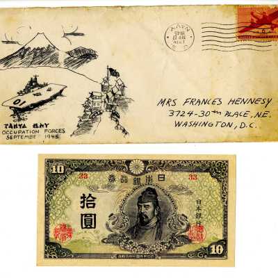 Envelope and Ten Yen Note