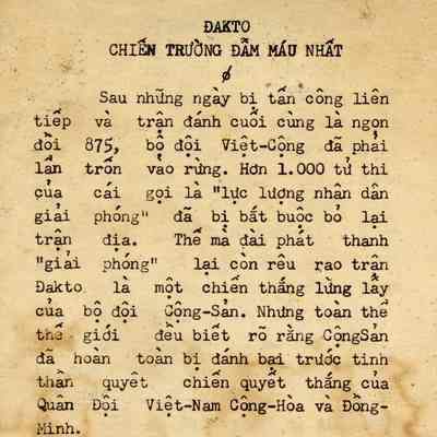 Results From the Battle of Dakto