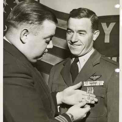 Joseph Kristufek Receiving Distinguished Flying Cross and Four Clusters