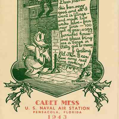 Aviation Cadet Mess Christmas Menu, 1943