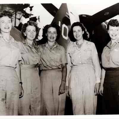 Nurses on the Deck of the USS Yorktown