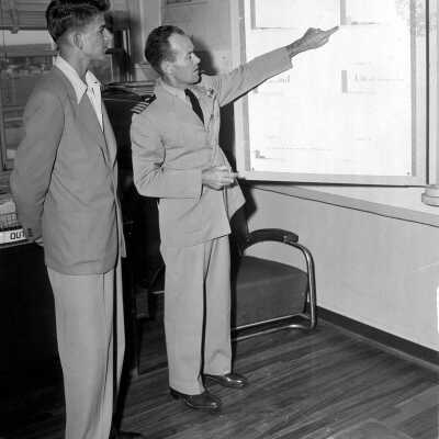 James H. Flatley Jr. Teaching at a Naval Air Station