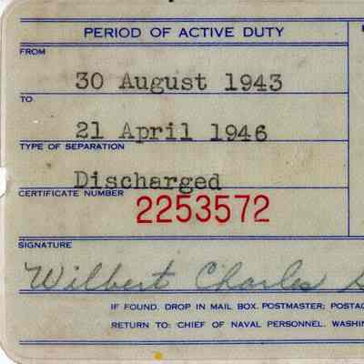 Reverse of the satisfactory service certificate.