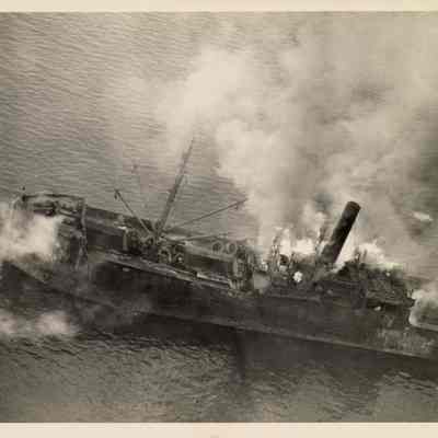 Japanese Freighter Under Attack
