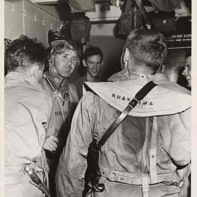 Pilots Discussing Marcus Island Raid
