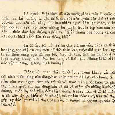 A Repentant Solider of North Vietnam