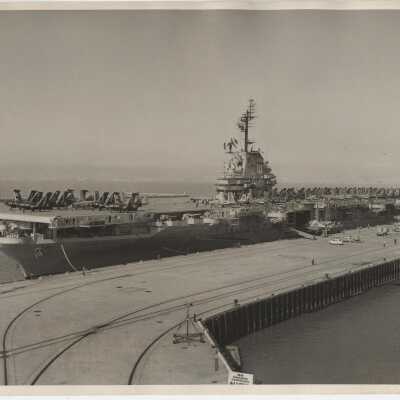 USS Yorktown (CVA-10) Docked in Alameda, California