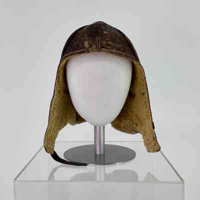 Navy Leather Winter Flight Suit Helmet