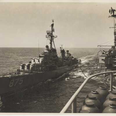 The USS Yorktown (CVA-10) Refueling the USS Henry W. Tucker (DD-875)