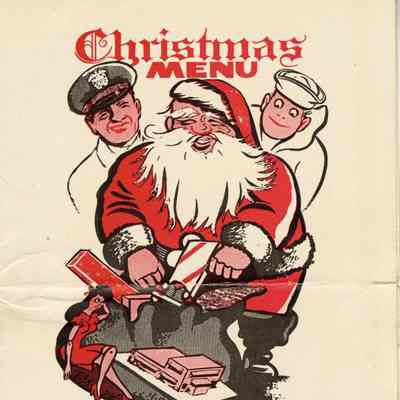 Christmas Menu from Camp Andrews on Oahu, Hawaii, December 25, 1945