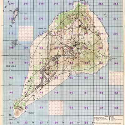 Air Support Chart of Iwo Jima