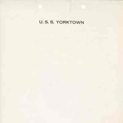 After Action Report for the USS Yorktown (CV-10) from January 28, 1944 to January 31, 1944