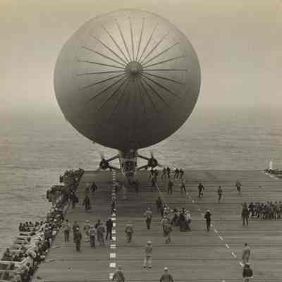 Blimp Landing on the Flightdeck