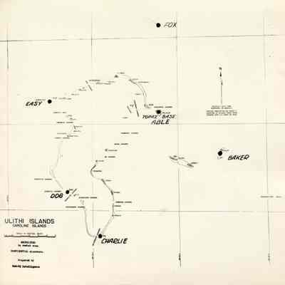 Map of US Military Installations on Ulithi Atoll