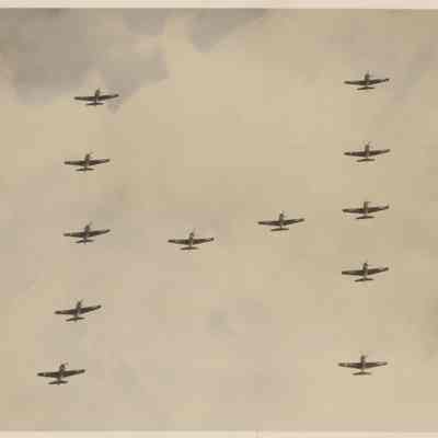 Skyraiders Flying in Formation