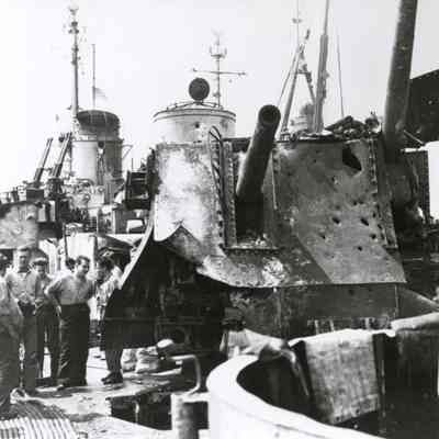 Gun Mount Fifty-Three Following the Kamikaze Attack