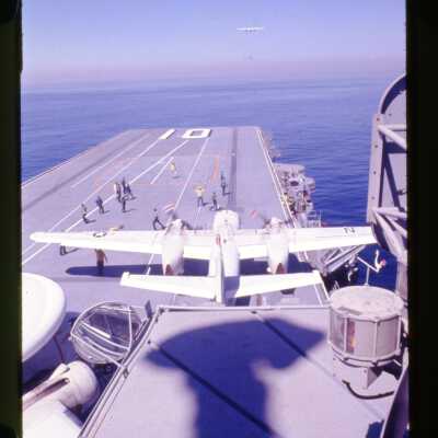 S-2 Trackers Taking off From The USS Yorktown (CVS-10)