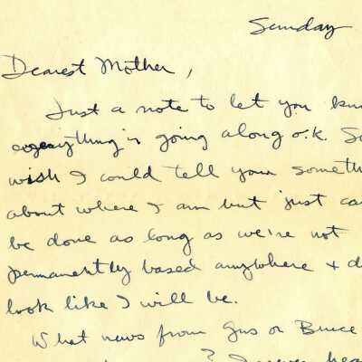 Letter from Gerald Hennesy to His Mother Dated April 19, 1945