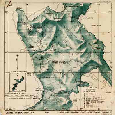 Map Booklet Detailing the Island of Okinawa and the Surrounding Islands