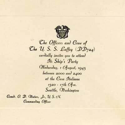 Ship's Party Invitation