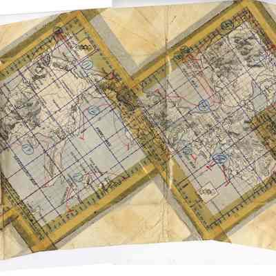 Taped Together Aviator's Map of Okinawa
