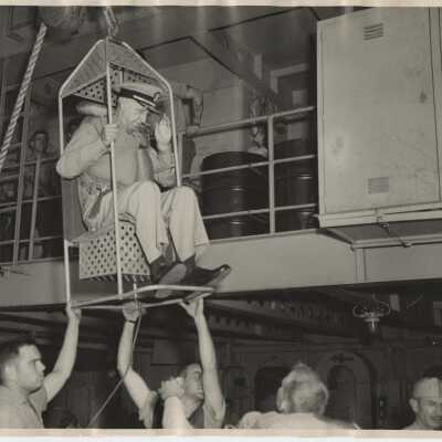 Admiral Hickey in a Boson's Chair