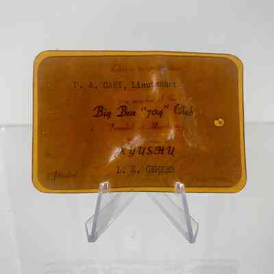 Big Ben "704" Club Membership Card of Donald Gary