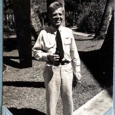 Don Knapp Holding a Beer and Cigarette