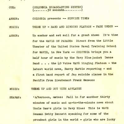 CBS Radio Script