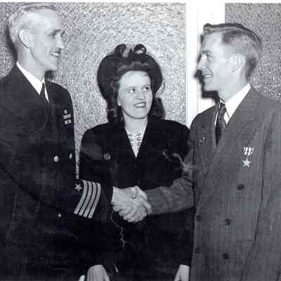 Arthur Hogan Receiving a Silver Star