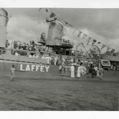 Crowds Touring the Newly Repaired Laffey (DD-724)