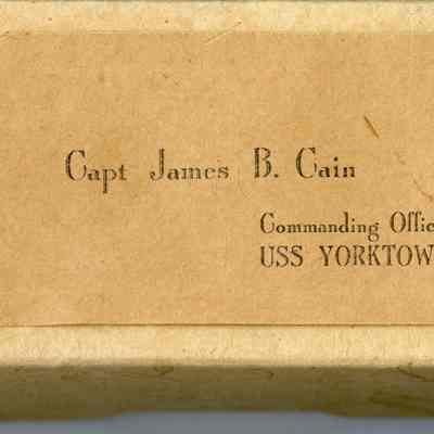Calling Cards Belonging to James B. Cain While he was the Commanding Officer of The USS Yorktown (CVS-10)