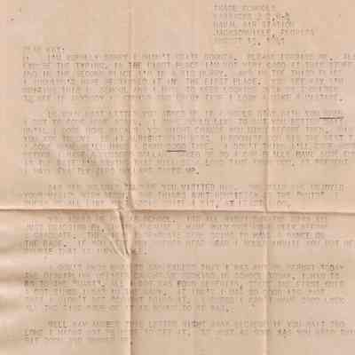 Letter from Charles Bonness to His Sister, August 15, 1941