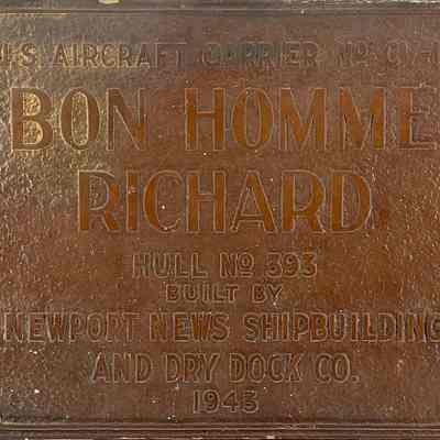 USS Bon Homme Richard (CV-10) Builder's Plate Pattern