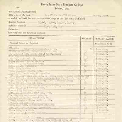 The Academic Record of Elisha "Smokey" Stover