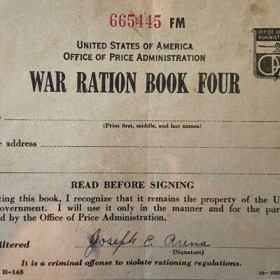 War Ration Book- WWII